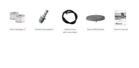 MSpa LR062U-GR СПА-бассейн 204х70см "Pebble" 930л, круглый, аэромассаж